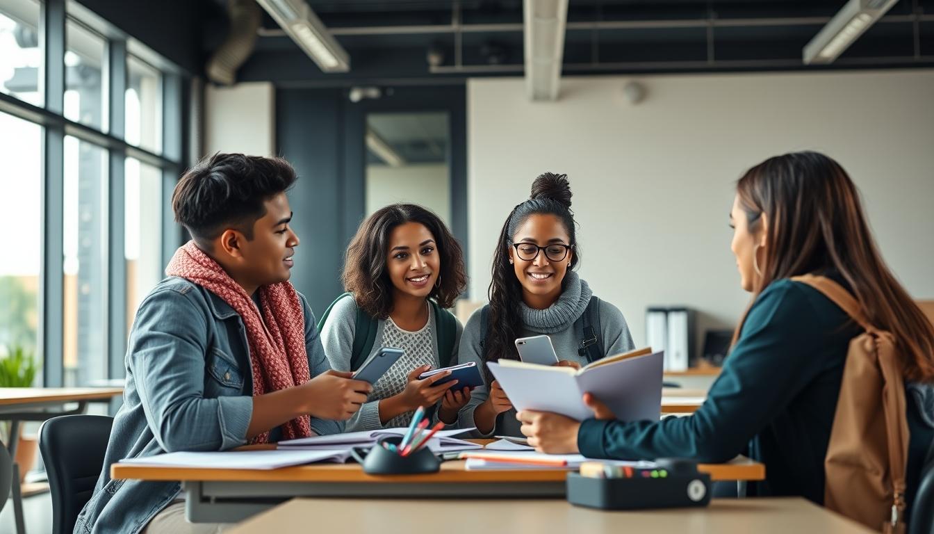 Student developing practical and academic skills